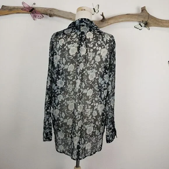 Ralph Lauren denim & supply sheer floral blouse - Picture 4 of 6